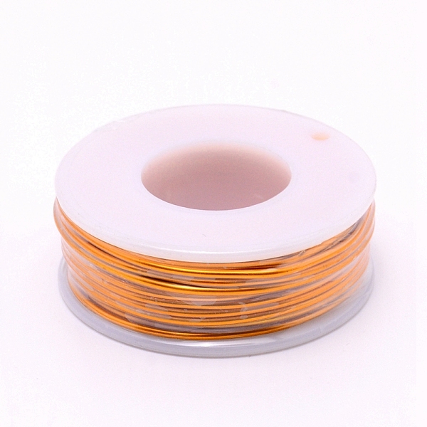 

PandaHall Matte Round Aluminum Wire, with Spool, Orange, 15 Gauge, 1.5mm, 10m/roll Aluminum Round Orange