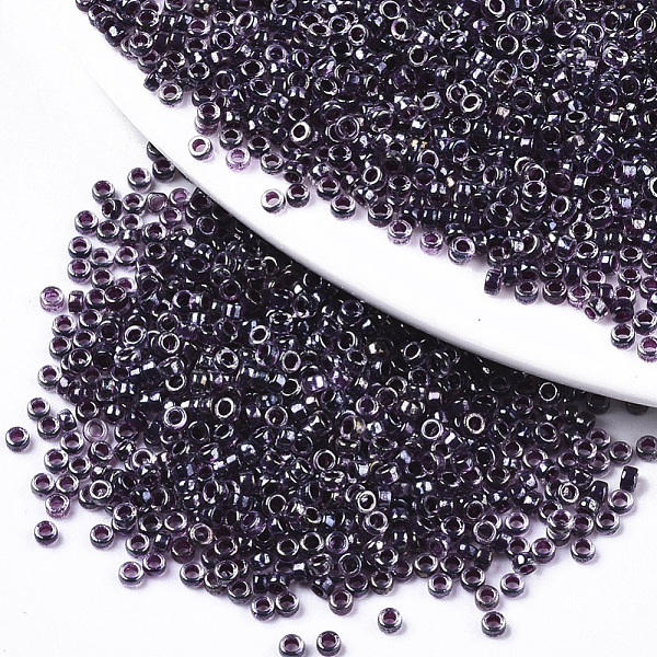

PandaHall Glass Seed Beads, Fit for Machine Eembroidery, Transparent Inside Colours, Round, DarkSlate Blue, 2.5x1.5mm, Hole: 1mm, about...