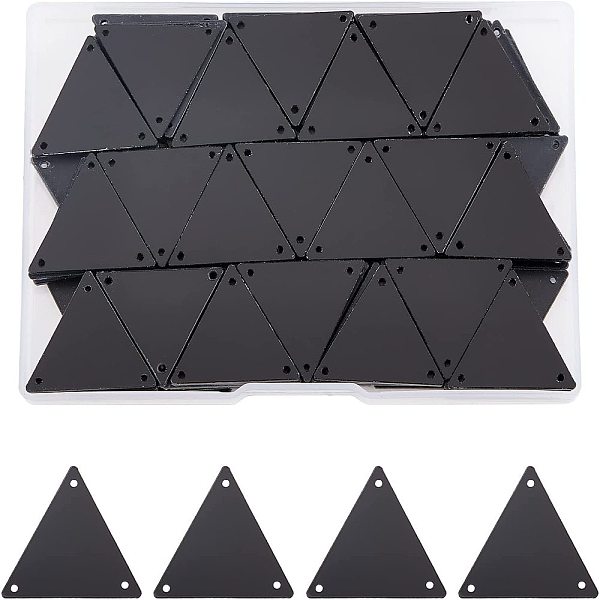 

PandaHall AHANDMAKER Sew on Acrylic Mirror Rhinestones, for Costume Evening Dresses Cloth Garment Decoration Accessory, Triangle, Black...