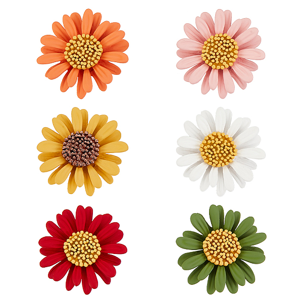 

PandaHall OLYCRAFT 6Pcs Enamel Daisy Flower Brooch Pin Alloy Flower Brooches Enamel Floral Brooches Pins Badges Daisy Brooch Set for..., Multicolor