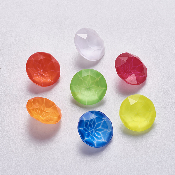 

PandaHall Pointed Back K9 Glass Rhinestone Cabochons, Faceted, Flat Round, Mixed Color, 10x5mm Glass Rhinestone Flat Round Multicolor