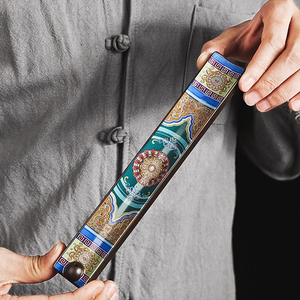 

PandaHall Porcelain Incense Burners, Rectangle Shape Incense Holders, Home Office Teahouse Zen Buddhist Supplies, Teal, 225x30x15mm..., Cyan