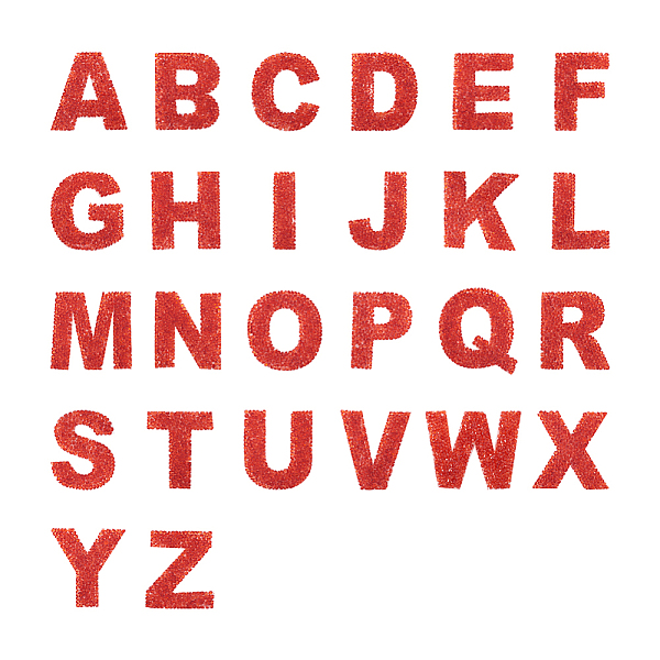 

PandaHall Alphabet Rhinestone Patches, Iron/Sew on Appliques, Costume Accessories, for Clothes, Bag Pants, Shoes, Cellphone Case, Red...