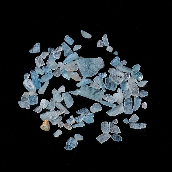 

PandaHall Natural Aquamarine Chip Beads, No Hole/Undrilled, 2~12x2~10x1~3mm Aquamarine Chip