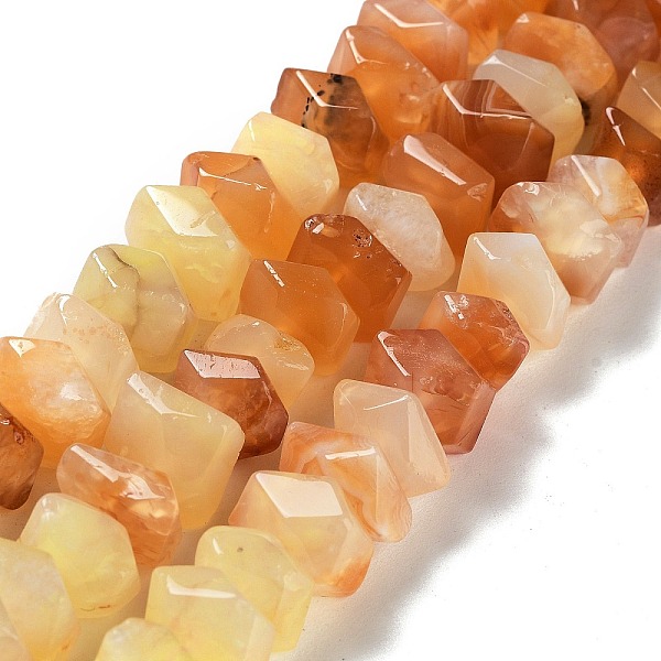 

PandaHall Natural Orange Botswana Agate Beads Strands, Nuggets, Faceted, 6~8x10.5~14x8~9.5mm, Hole: 1.2mm, about 57~61pcs/strand...