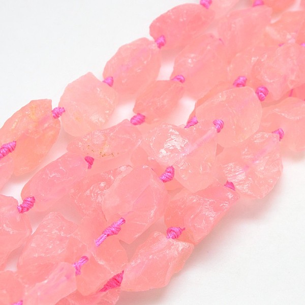 

PandaHall Natural Gemstone Rose Quartz Beads Strands, Nuggets, 13~35x8~28mm, Hole: 2mm, about 15~19pcs/strand, 15.74 inch Rose Quartz..., Pink