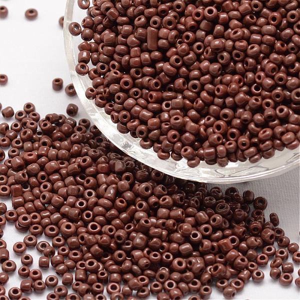 

PandaHall 8/0 Glass Seed Beads, Grade A, Round, Opaque Colours, Coconut Brown, 2.8~3.2mm, Hole: 1.0mm, about 15000pcs/pound Glass Brown