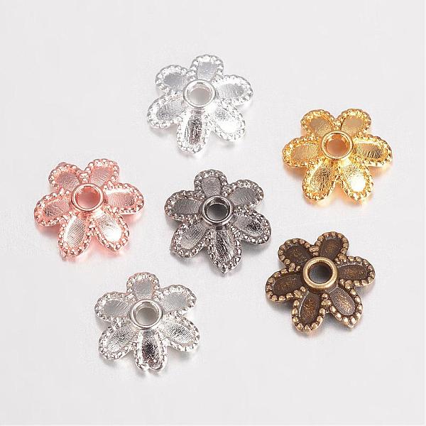 

PandaHall Alloy Bead Caps Enamel Settings, 6-Petal Flower, Mixed Color, 8x2.5mm, Hole: 1mm Alloy Flower Multicolor