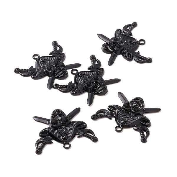 

PandaHall Alloy Pendents, Pirate, Electrophoresis Black, 33x43x5mm, Hole: 3mm Alloy Human