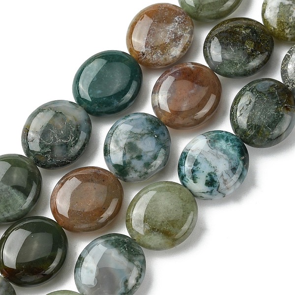 

PandaHall Natural Indian Agate Beads Strands, Flat Oval, 15~16x13.5~14x6~7mm, Hole: 1mm, about 26pcs/strand, 15.79''(40.1cm) Indian Agate...