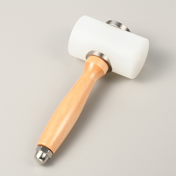 

PandaHall Stainless Steel Leathercraft Hammer, Double-end, with Nylon Hammer Head, BurlyWood, 19x7.95cm Stainless Steel Orange