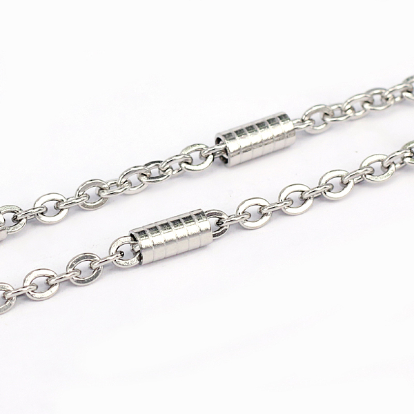 

PandaHall 3.28 Feet 304 Stainless Steel Cable Chains, with Column Connectors, Unwelded, Flat Oval, Stainless Steel Color, 3x0.8x3.8mm 304...
