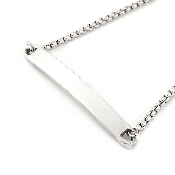 

PandaHall 304 Stainless Steel Rectangle Link Slider Bracelet with Crystal Rhinestone and Box Chains for Women, Stainless Steel Color, Inner..., Clear