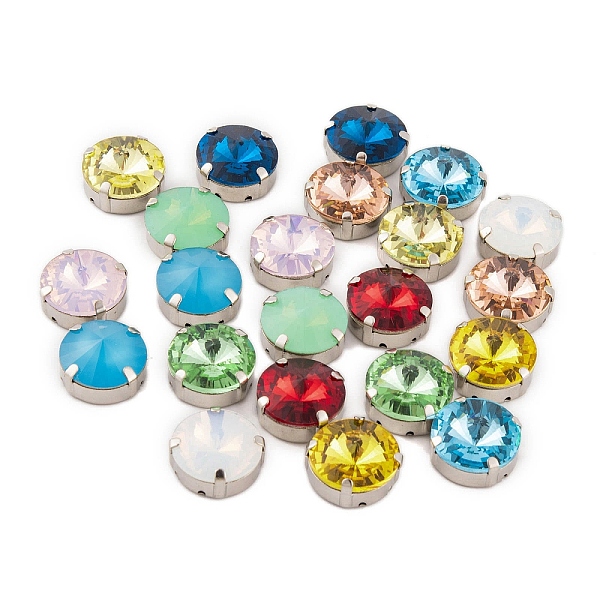 

PandaHall Sew on Rhinestone, K9 Glass Rhinestone, Platinum Tone Brass Prong Settings, Garments Accessories, Faceted, Flat Round, Mixed Color..., Multicolor
