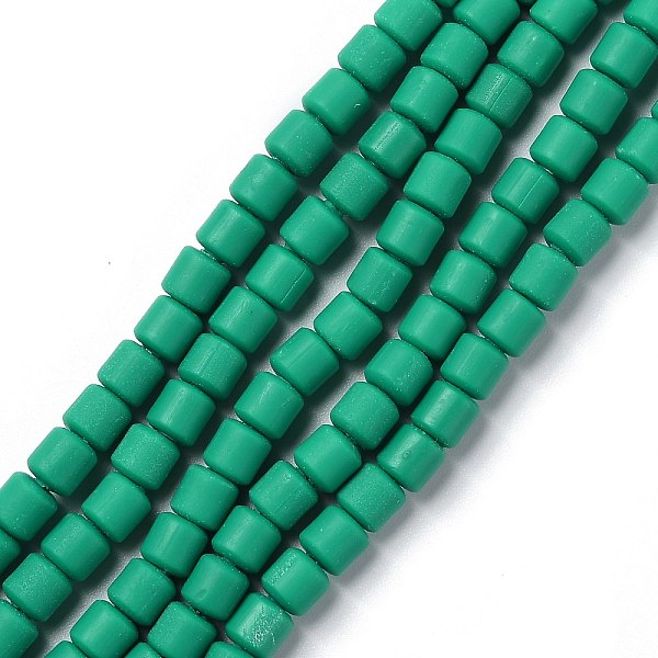 

PandaHall Handmade Polymer Clay Bead Strands, Column, Green, 6.5x6mm, Hole: 1.2mm, about 61pcs/strand, 15.75 inch(40cm) Polymer Clay Column...