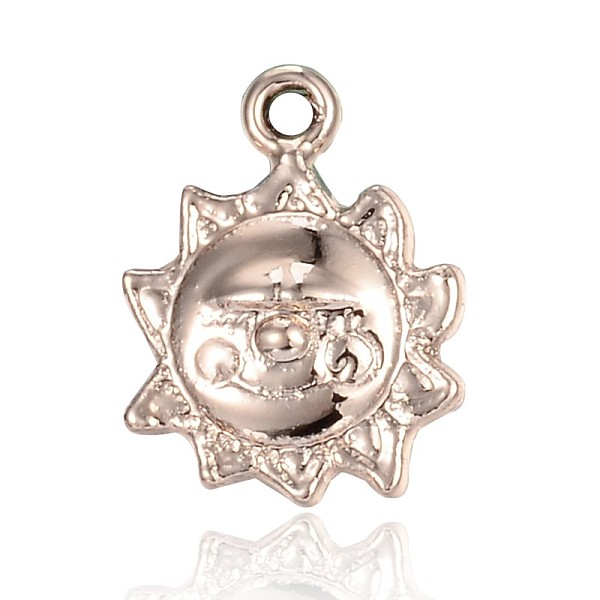 

PandaHall Nickel Free & Lead Free Alloy Charms, Long-Lasting Plated, Sun with Word Made with Smile, Light Gold, 15x12x2.5mm, Hole: 1mm Alloy...