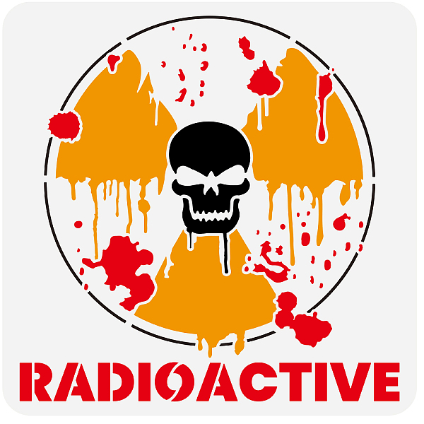 

PandaHall FINGERINSPIRE Radioactive Stencil for Painting 11.8x11.8inch Radiation Hazard Warning Stencil Radioactive Sign Stencil Reusable...