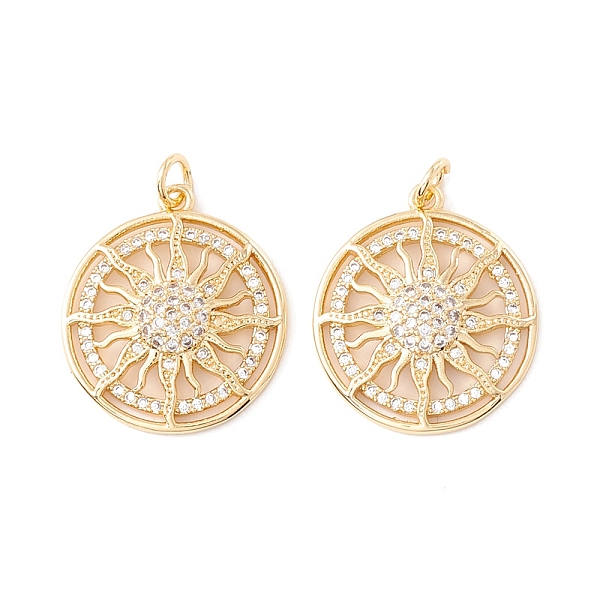 

PandaHall 10Pcs Rack Plating Brass Micro Pave Clear Cubic Zirconia Pendants, with Jump Rings, Long-Lasting Plated, Cadmium Free & Lead Free...