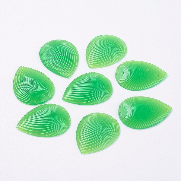 

PandaHall Resin Cabochons, Teardrop, Lime Green, 40x30x6mm Resin Teardrop