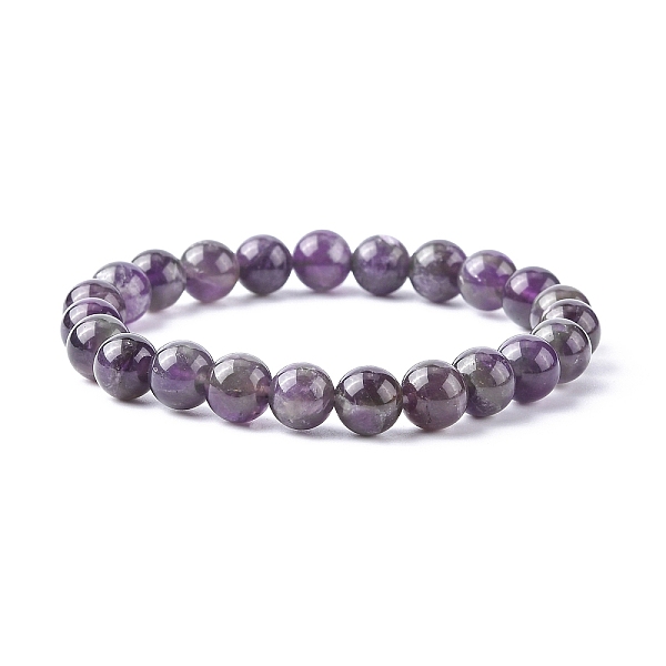 

PandaHall Natural Amethyst Beaded Stretch Bracelets, Round, 2 inch(5.2cm), Bead: 8mm Amethyst Purple