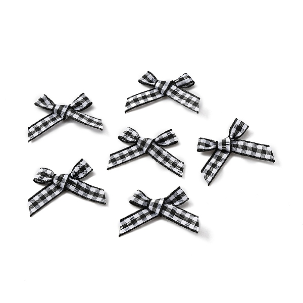

PandaHall Handmade Woven Costume Accessories, Tartan Pattern Ribbon Bowknot, Black, 30x25x3mm Ribbon Bowknot Black