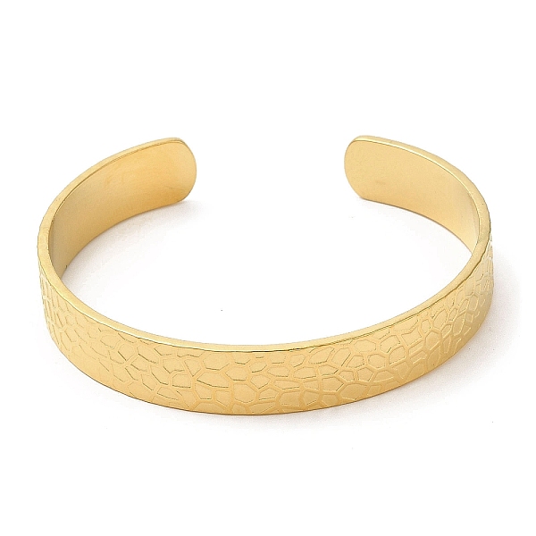 

PandaHall Ion Plating(IP) 304 Stainless Steel Bangles, Cuff Bangles, Jewelry for Women, Real 18K Gold Plated, Inner Diameter: 2-1/8~2-3/8...