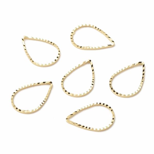 

PandaHall Brass Linking Rings, Long-Lasting Plated, Cadmium Free & Lead Free, Teardrop, Real 24K Gold Plated, 16x16.8x1mm, Inner Diameter...