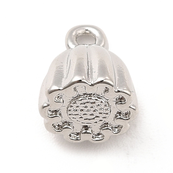 

PandaHall Rack Plating Brass Charms, Long-Lasting Plated, Cadmium Free & Lead Free, Seedpod of the Lotus Charm, Platinum, 10x8mm, Hole...