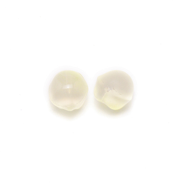 

PandaHall Glass Beads, Nuggets, Half Drilled, for DIY Hair Accessories, Light Goldenrod Yellow, 13x12x11.5mm, Hole: 1.2mm Glass Nuggets