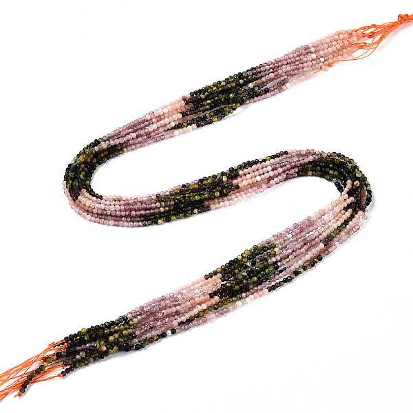 

PandaHall Natural Mixed Gemstone Beads Strands, Round Beads, Faceted, 2~2.5x2~2.5mm, Hole: 0.5mm, about 190~196pcs/strand, 15.35''~15.75''...