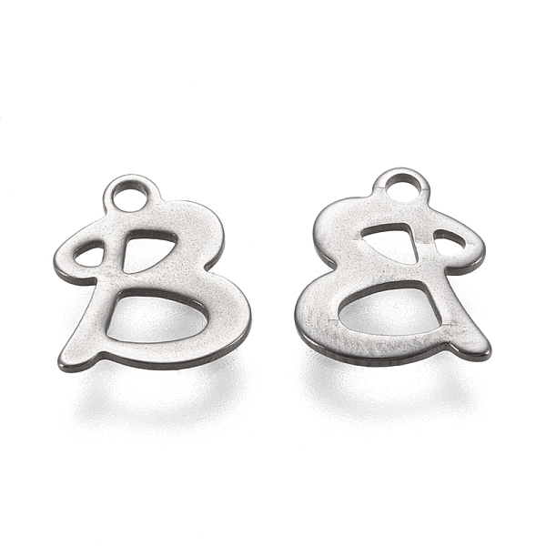 

PandaHall 304 Stainless Steel Charms, Laser Cut, Letter, Stainless Steel Color, Letter.B, 10.5x9x0.7mm, Hole: 1.5mm 304 Stainless Steel...