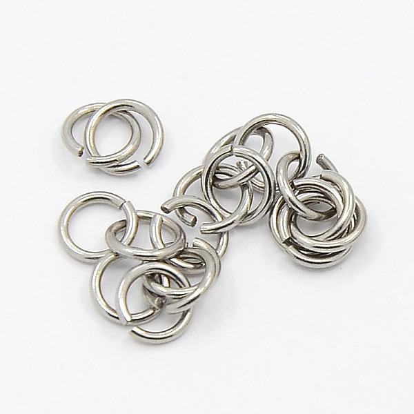 

PandaHall 304 Stainless Steel Jump Rings, Stainless Steel Color, 22 Gauge, 4x0.6mm, Inner Diameter: 2.8mm, Hole: 3mm, about 2500pcs/bag 304...
