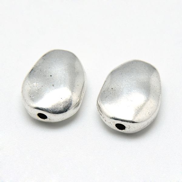 

PandaHall Tibetan Style Alloy Beads, Oval, Cadmium Free & Lead Free, Antique Silver, 15x12x5.5mm, Hole: 1.5mm Alloy Oval