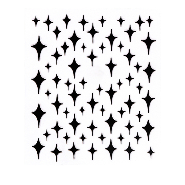 

PandaHall 3D Black Transfer Stickers Decals, Self Adhesive, DIY Nail Tips Decorations Tip Slider Accessory, Star Pattern, 90x77mm Paper Star...