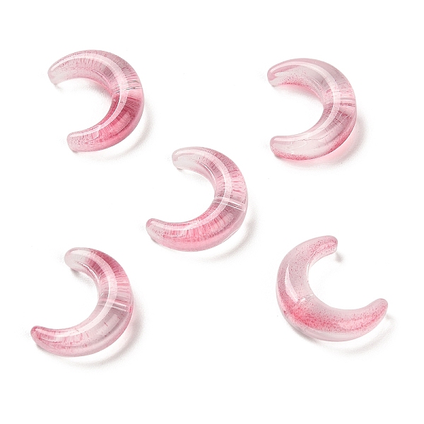 

PandaHall Gradient Handmade Lampwork Beads, Moon, Cerise, 16.5x13x5.5mm, Hole: 1mm Lampwork Moon Red
