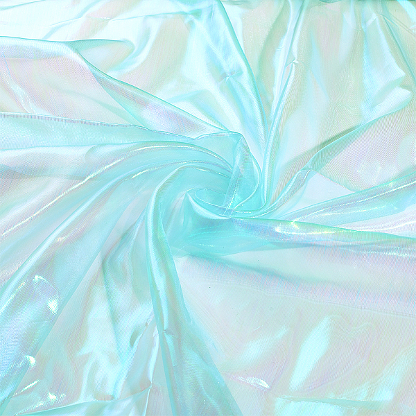 

PandaHall PH 4.3 Yards Cyan Iridescent Organza Fabric, Magic Shiny Cloth Fabric Ribbon Shimmery Organza Lace Fabric for Dress Stage Show...