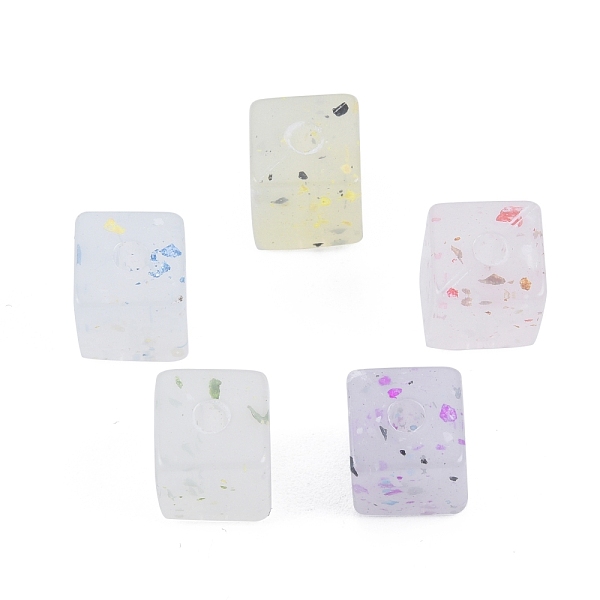 

PandaHall Marbled Stone Style Opaque Acrylic Beads, Cube, Mixed Color, 8~9x7~8x7~8mm, Hole: 2mm Acrylic Cube Multicolor