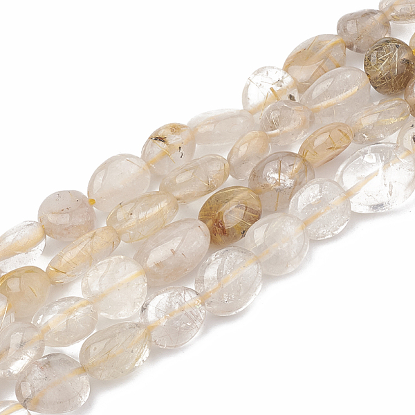 

PandaHall Natural Gold Rutilated Quartz Beads Strands, Oval, 8~15x8~10x4~10mm, Hole: 1mm, about 36~42pcs/strand, 15.7 inch Rutilated Quartz...