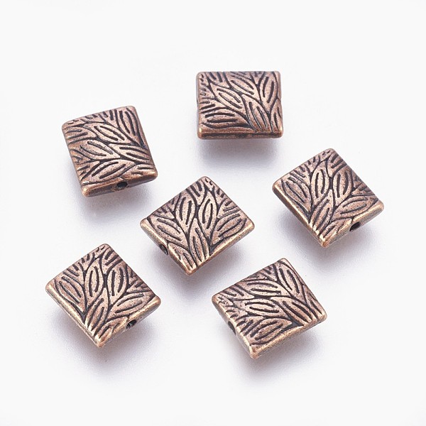 

PandaHall Tibetan Style Alloy Beads, Cadmium Free & Lead Free, Rectangle, Red Copper, 10x9x4mm, Hole: 1mm Alloy Rectangle