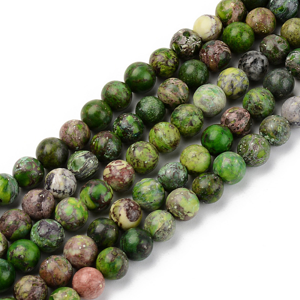 

PandaHall Natural American Turquoise Beads Strands, Dyed & Heated, Round, Green, 6mm, Hole: 1mm, about 59~60pcs/strand, 15-1/8 inch(38.5cm)...