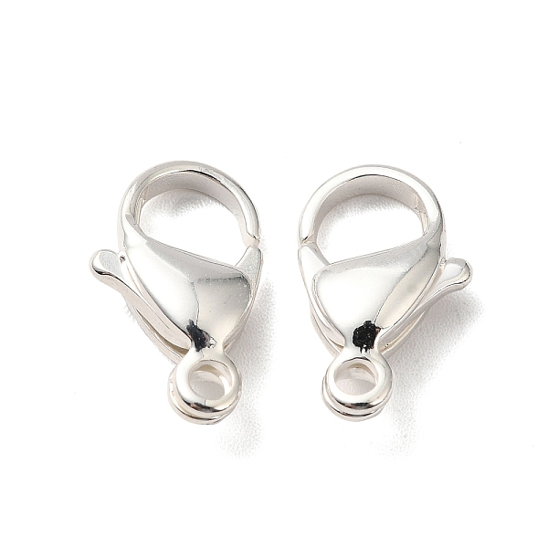 

PandaHall 304 Stainless Steel Lobster Claw Clasps, 925 Sterling Silver Plated, 15x9x4mm, Hole: 1.8mm 304 Stainless Steel