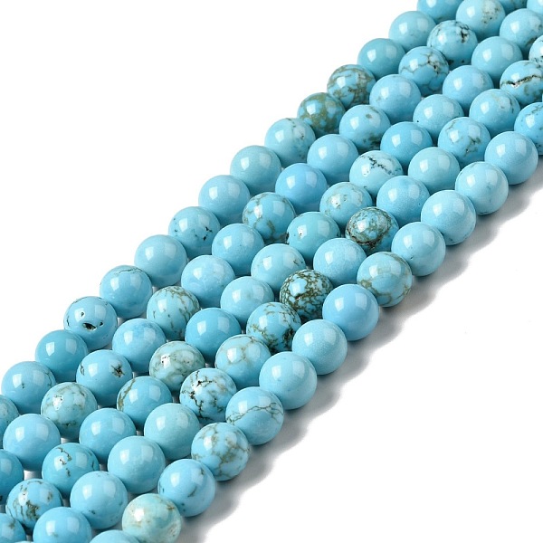 

PandaHall Dyed & Heated Natural Magnesite Beads Strands, Round, 8mm, Hole: 1mm, about 47pcs/strand, 14.96 inch(38cm) Magnesite Round