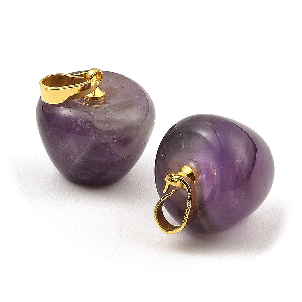 Natürliche Amethyst-Lehrer-Apfel-Charms