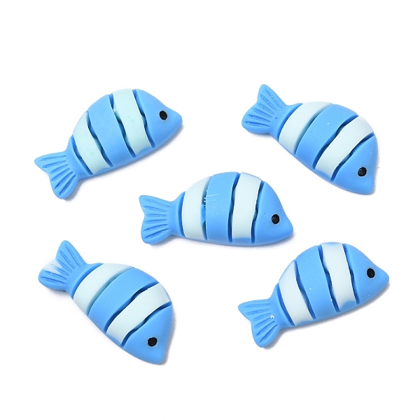 

PandaHall Resin Cabochons, Fish, Cornflower Blue, 12x24x7mm Resin Fish