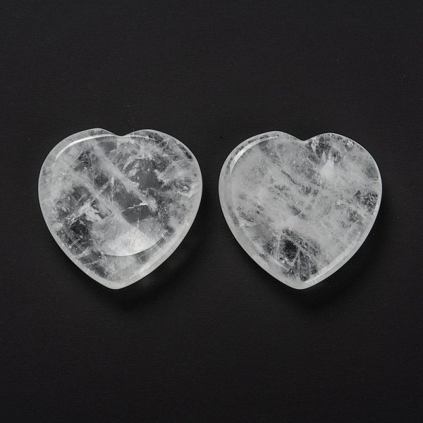 

PandaHall Natural Quartz Crystal Massage, Heart, for Face to Lift, Decrease Puffiness and Tighten, 39~40x39.5~40x7~8mm Quartz Crystal Heart