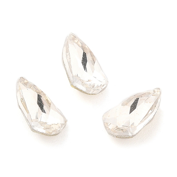 

PandaHall Glass Rhinestone Cabochons, Pointed Back & Back Plated, Faceted Teardrop, Clear, 8x5x3~3.5mm Glass Rhinestone Teardrop Clear