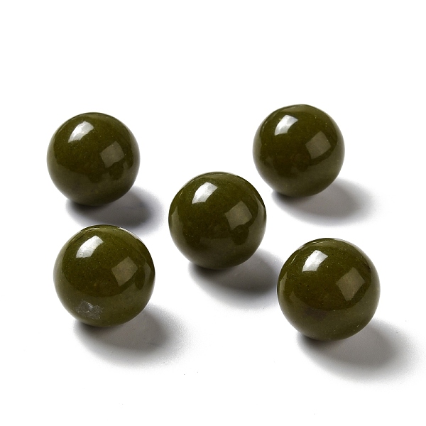 

PandaHall Natural TaiWan Jade Beads, No Hole/Undrilled, Round, 25~25.5mm TaiWan Jade Round