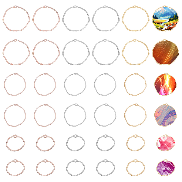 

PandaHall CHGCRAFT 36Pcs 9 Styles Alloy Open Back Bezel Pendants, For DIY UV Resin, Epoxy Resin, Pressed Flower Jewelry, Ring, Mixed Color...