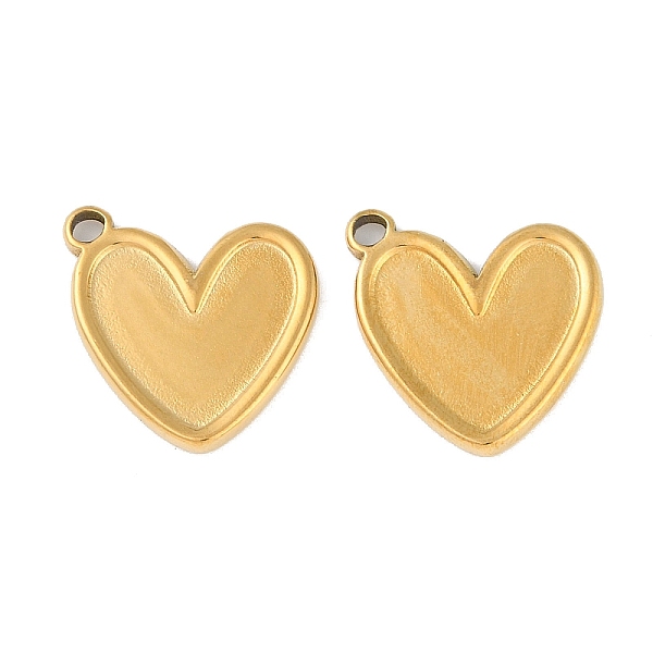 

PandaHall Ion Plating(IP) 304 Stainless Steel Pendants, Heart Charm, Real 18K Gold Plated, 18x15.5x2mm, Hole: 1.8mm 304 Stainless Steel...