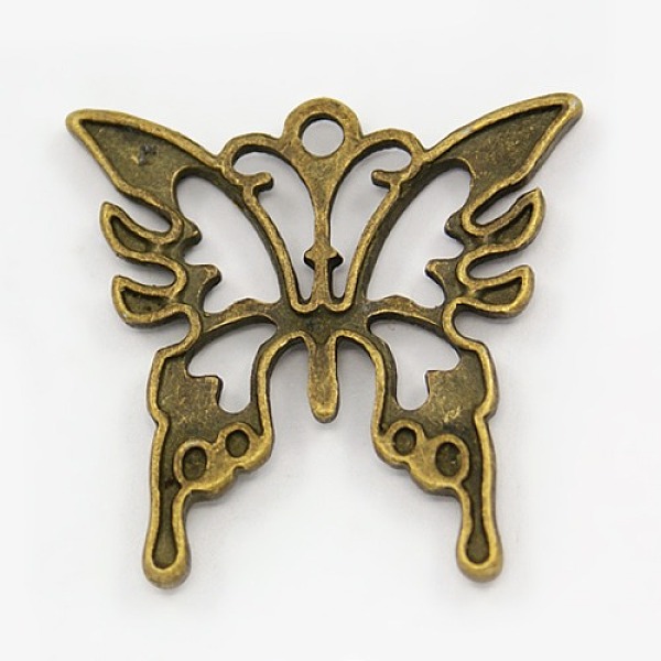 

PandaHall Tibetan Style Alloy Pendants, Lead Free, Nickel Free and Cadmium Free, Butterfly, Antique Bronze, 25x26x2mm, Hole: 2mm Alloy...